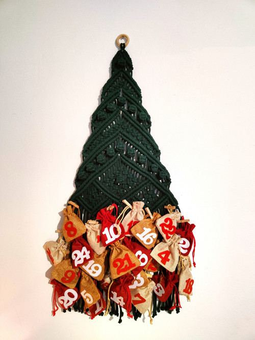 Macramé vánoční stromeček - adventní kalendář — foto 4