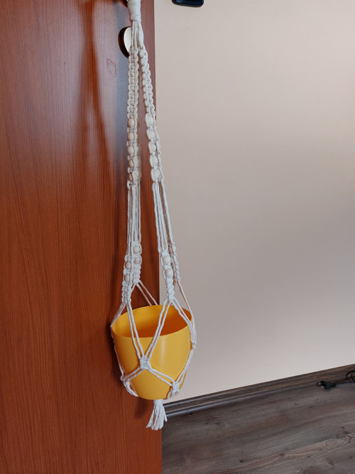 Macramé závěs na květináč — foto 3