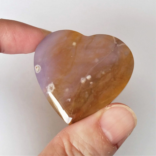 Chalcedon 18 kabošon srdce 39 x 40 x 8 mm — foto 6