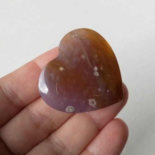 Chalcedon 18 kabošon srdce 39 x 40 x 8 mm — foto 3