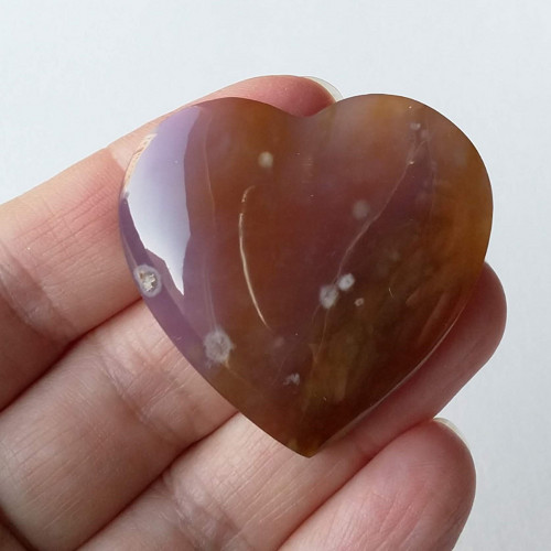 Chalcedon 18 kabošon srdce 39 x 40 x 8 mm — foto 5