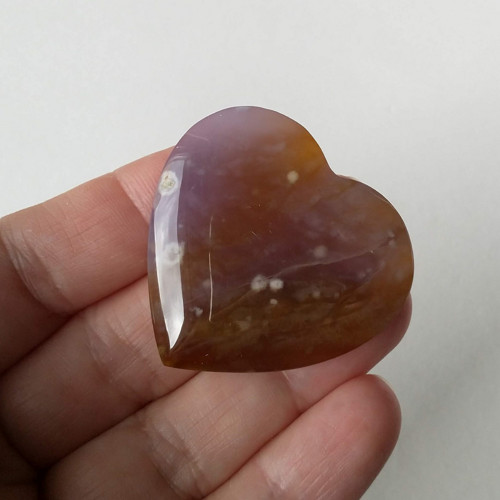 Chalcedon 18 kabošon srdce 39 x 40 x 8 mm — foto 4