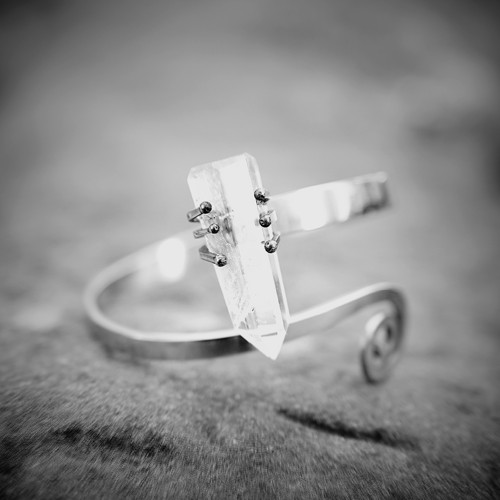 Nerezový náramek .... " Crystal finger " — foto 3