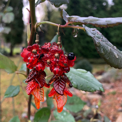 Náušnice podzimní hrozny — foto 2