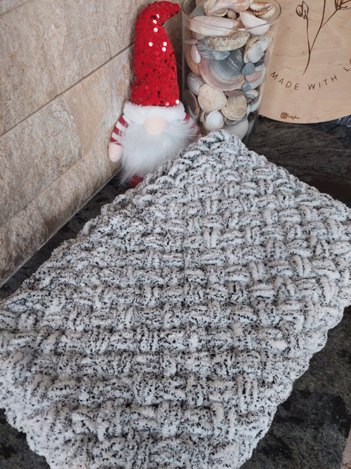 Dětská deka bílá s černým žíháním — foto 2