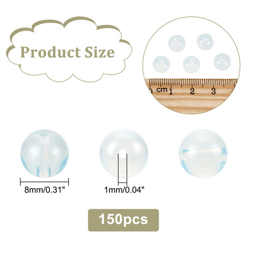 Přírodní opalit 8mm/150ks - 1 box — foto 4