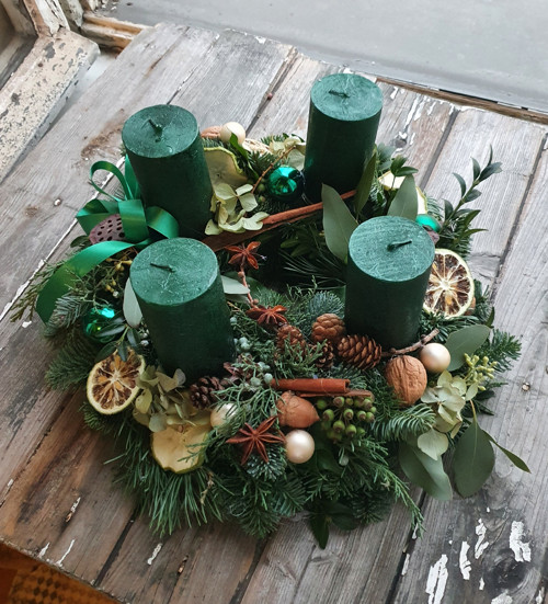 ADVENTNÍ VĚNEC: zelený — foto 2