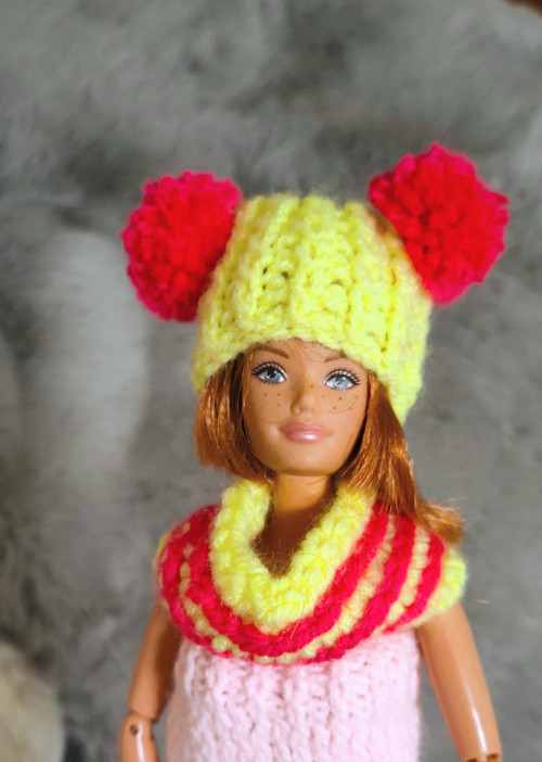 Čepice a nákrčník pro Barbie — foto 2
