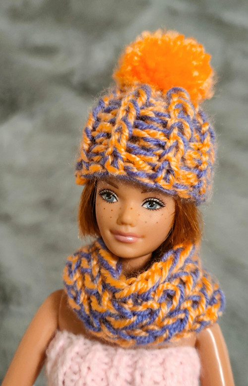 Čepice a nákrčník pro Barbie — foto 2