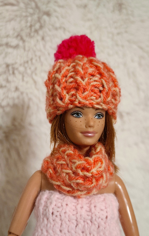 Čepice a nákrčník pro Barbie — foto 2