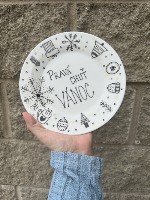 Vánoční malovaný talíř - Pravá chuť Vánoc — foto 2