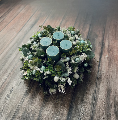 Rustikální adventní svícen — foto 2