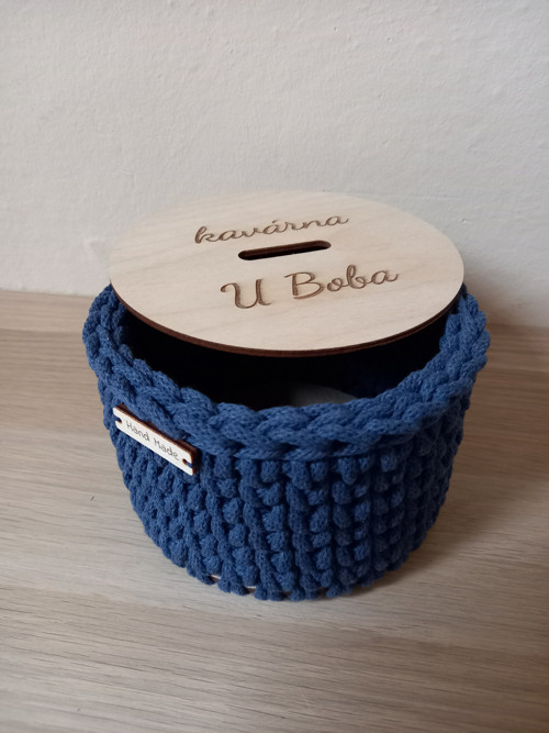 Košík pokladnička jeans — foto 3