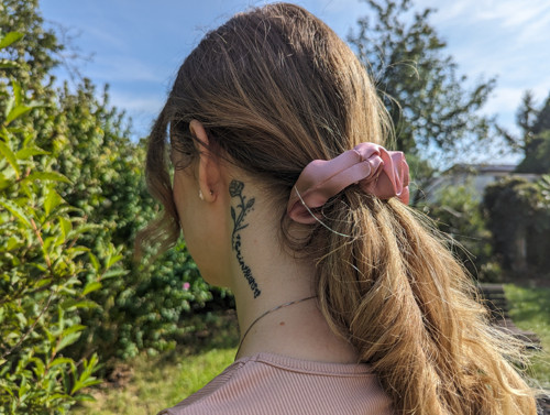 DUSTY PINK - hedvábná scrunchie KLASIK — foto 4