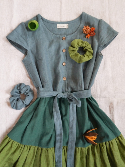 Lněná gumička - scrunchie — foto 4