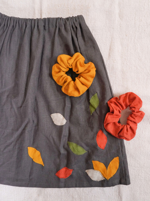Lněná gumička - scrunchie — foto 3