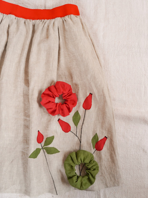 Lněná gumička - scrunchie — foto 6