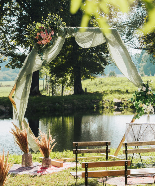 Velké svícny macramé Sušené květy — foto 2