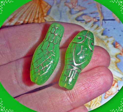 Korálek had skleněný zelený — foto 2