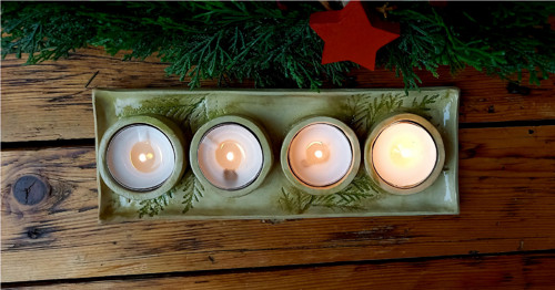Adventní svícen jehličnan — foto 2