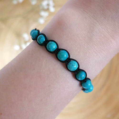 Shamballa náramek S6 // modrý howlit — foto 3