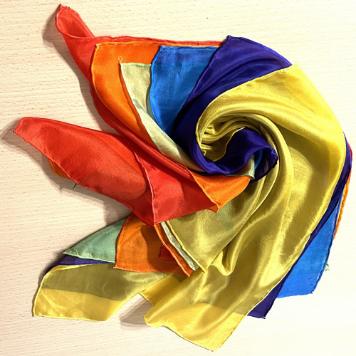 Sada duhových hedvábných šátečků, 55x55 — foto 2