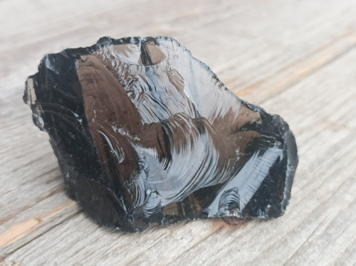 Obsidián kouřový, surový č.25 — foto 3