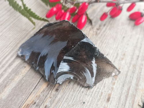 Obsidián kouřový, surový č. 26 — foto 6
