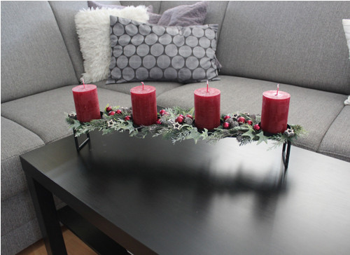 Maxi adventní svícen kovový do vínova — foto 5