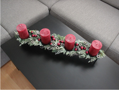 Maxi adventní svícen kovový do vínova — foto 6