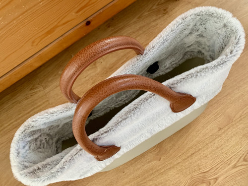 Kožešina kožíškový lem pro obag standard, šedý — foto 5