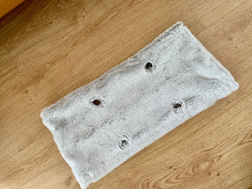 Kožešina kožíškový lem pro obag standard, šedý — foto 2