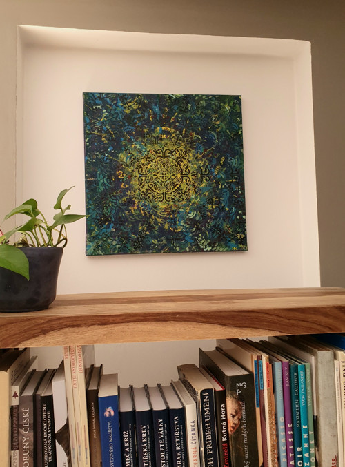 MAROKO, malba na plátně - ornament — foto 2