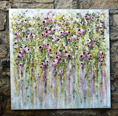 Ráno v zahradě.....120x120cm — foto 2