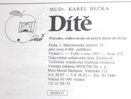 MUDr. Karel Bečka: DÍTĚ, 1991 — foto 5