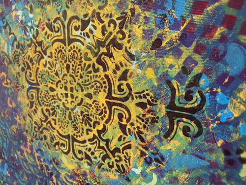 MAROKO, malba na plátně - ornament — foto 3