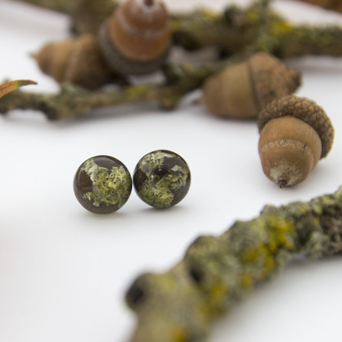Náušnice lišejník 12 mm — foto 3