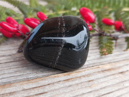 Obsidián kouřový, tromlovaný č. 7 — foto 5