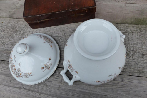 Včelky...starožitná porcelánová terina — foto 5