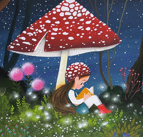 Muchomůrkové děvčátko - 30x30cm — foto 2