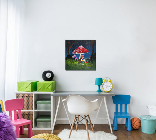 Muchomůrkové děvčátko - 30x30cm — foto 3