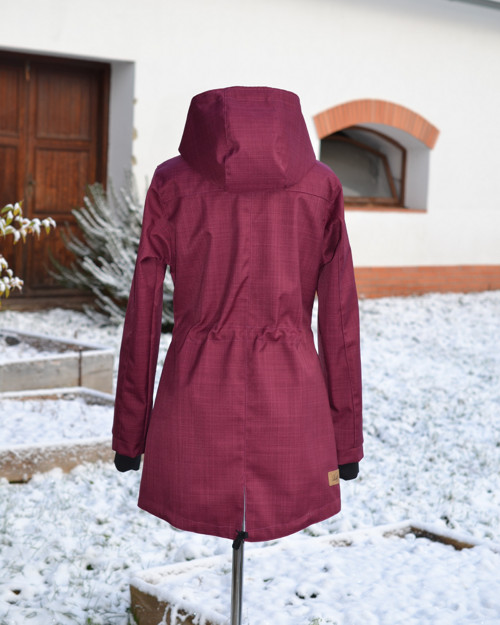 Parka softshell.s vyššími parametry-vínová — foto 3