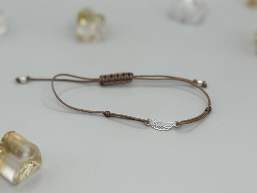 Minimalistický náramek - Angel wing (hnědá) — foto 2