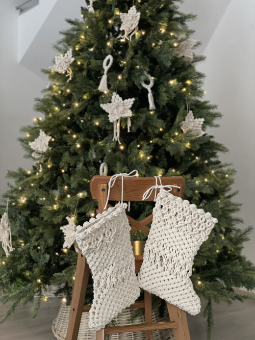 Vánoční macramé ponožky — foto 3