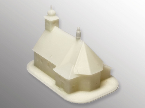 3D tisk modelu kostela v Řepištích — foto 2