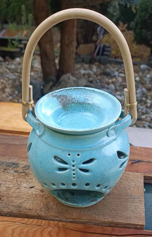 Modrá aromalampma s vážkami — foto 2
