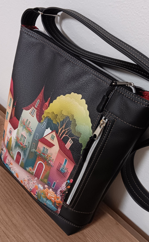 Crossbody domečky černá — foto 2