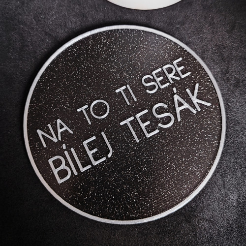 Podtácek "Bílej tesák" (černá + stříbrná) — foto 3