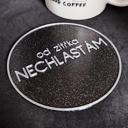 Podtácek "Nechlastám" (černá + stříbrná) — foto 2