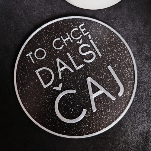 Podtácek "Další čaj" (černá + stříbrná) — foto 3